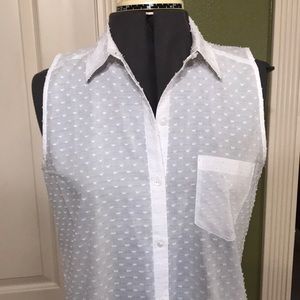 LOFT Tops - LOFT White Sleeveless Blouse LOFT Tops - LOFT White Sleeveless Blouse